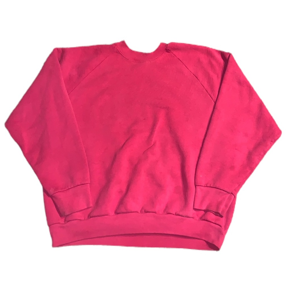 Vintage 90s Women’s Blank Pink Fruit of the Loom Crewneck Sweater